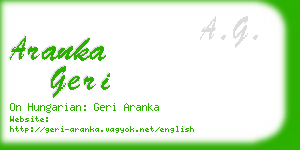 aranka geri business card